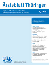 Titelbild der Ausgabe Sep 2025 des Ärzteblattes